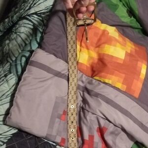 Michael Kors Belts Tan Light Brown And Gold Hardware Size Large Used/Good